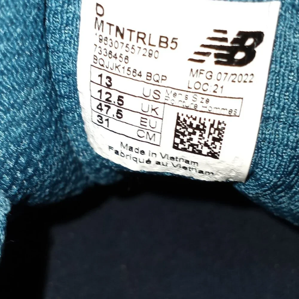 NEW BALANCE NITRIL MENS SNEAKERS SIZE 13 BLUE NEON GREEN - Picture 5 of 10